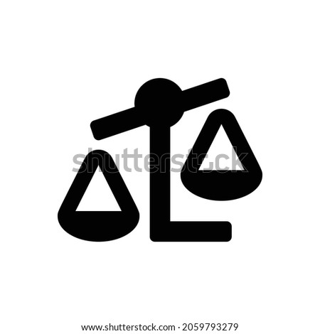 balance scale left Icon. Flat style design isolated on white background. Vector illustration