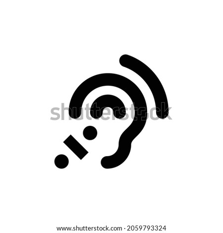 assistive listening systems Icon. Flat style design isolated on white background. Vector illustration