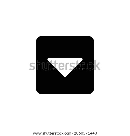 caret square down Icon. Flat style design isolated on white background. Vector illustration