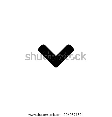 angle down Icon. Flat style design isolated on white background. Vector illustration