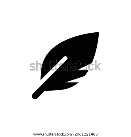 feather alt Icon. Flat style design isolated on white background. Vector illustration