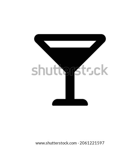 glass martini alt Icon. Flat style design isolated on white background. Vector illustration