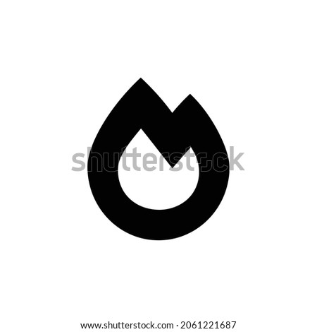fire alt Icon. Flat style design isolated on white background. Vector illustration