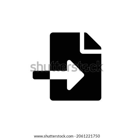 file import Icon. Flat style design isolated on white background. Vector illustration