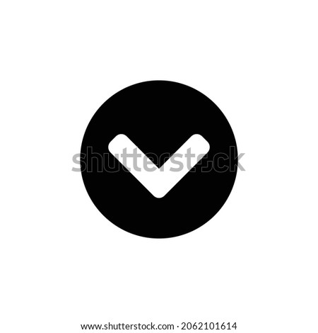 chevron circle down Icon. Flat style design isolated on white background. Vector illustration