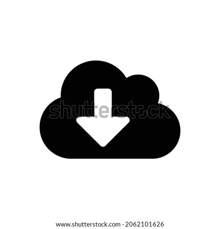 cloud download alt Icon. Flat style design isolated on white background. Vector illustration