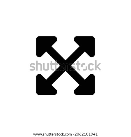 expand arrows alt Icon. Flat style design isolated on white background. Vector illustration
