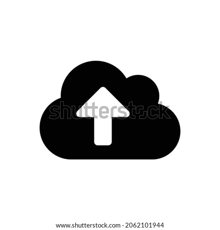 cloud upload alt Icon. Flat style design isolated on white background. Vector illustration