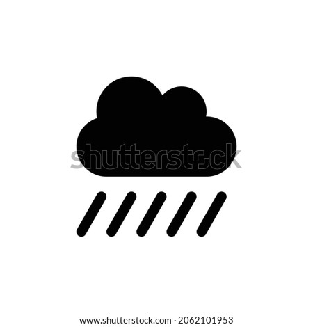 cloud showers heavy Icon. Flat style design isolated on white background. Vector illustration