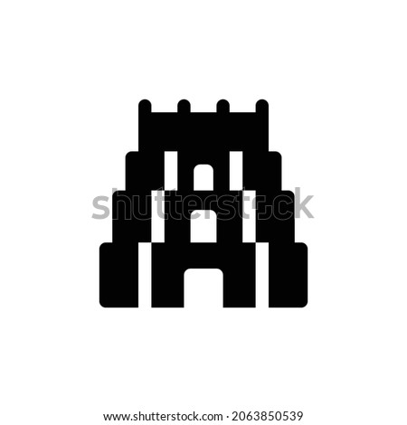 gopuram Icon. Flat style design isolated on white background. Vector illustration