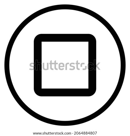 checkbox unchecked Icon. Flat style Circle Shape isolated on white background. Vector illustration