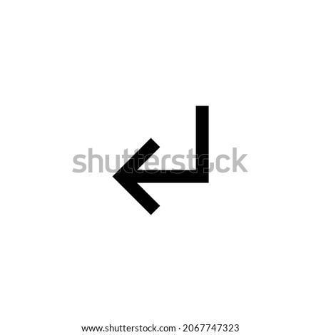 subdirectory arrow left Icon. Flat style design isolated on white background. Vector illustration