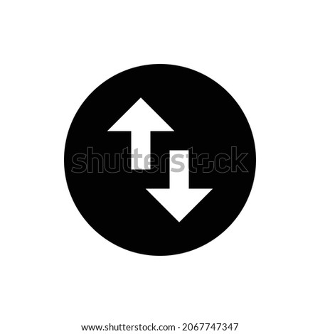 swap vertical circle Icon. Flat style design isolated on white background. Vector illustration