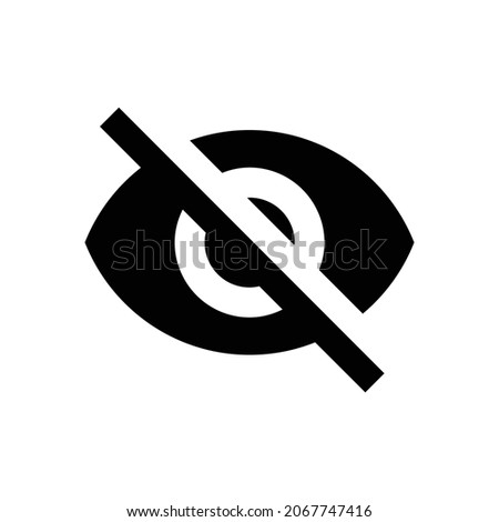 visibility off Icon. Flat style design isolated on white background. Vector illustration