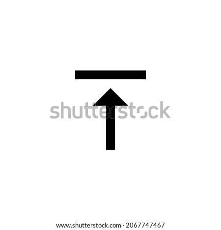vertical align top Icon. Flat style design isolated on white background. Vector illustration