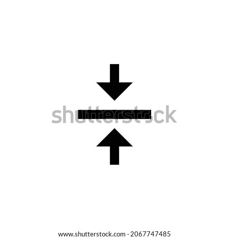 vertical align center Icon. Flat style design isolated on white background. Vector illustration