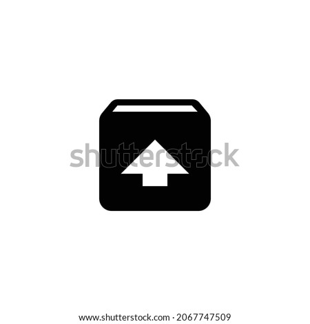 unarchive Icon. Flat style design isolated on white background. Vector illustration