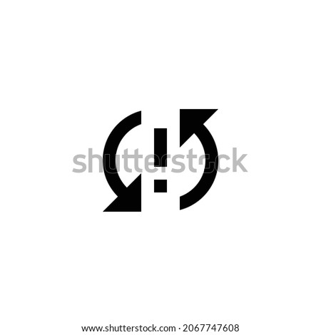sync problem Icon. Flat style design isolated on white background. Vector illustration