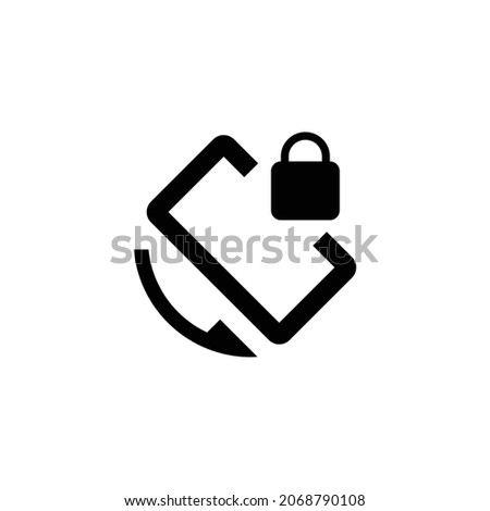 screen lock rotation Icon. Flat style design isolated on white background. Vector illustration