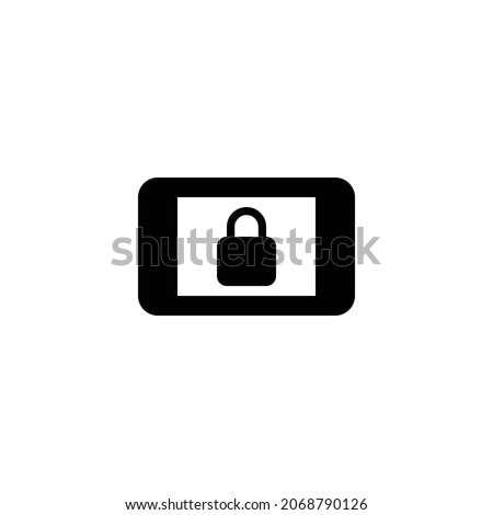 screen lock landscape Icon. Flat style design isolated on white background. Vector illustration