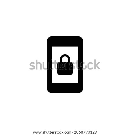 screen lock portrait Icon. Flat style design isolated on white background. Vector illustration