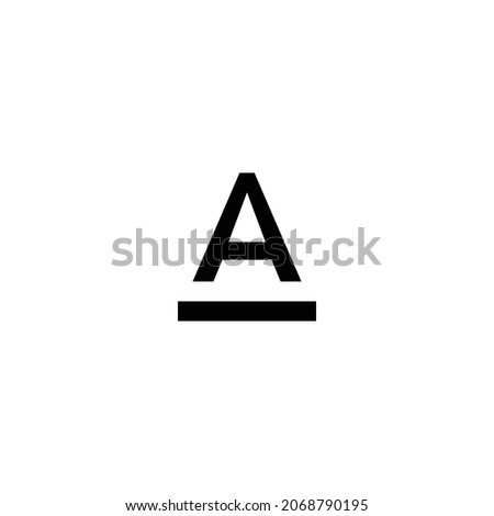 text format Icon. Flat style design isolated on white background. Vector illustration