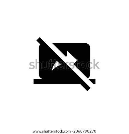 stop screen share Icon. Flat style design isolated on white background. Vector illustration