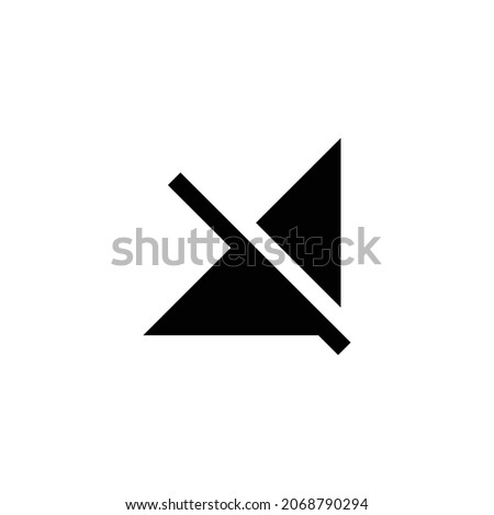 signal cellular off Icon. Flat style design isolated on white background. Vector illustration