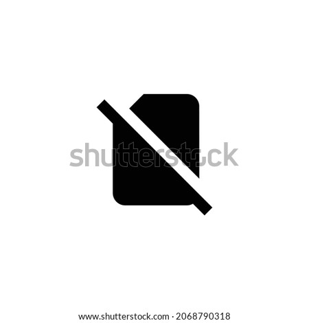 signal cellular no sim Icon. Flat style design isolated on white background. Vector illustration