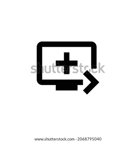 queue play next Icon. Flat style design isolated on white background. Vector illustration