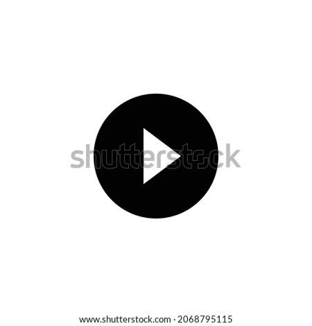 play circle filled Icon. Flat style design isolated on white background. Vector illustration