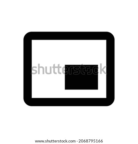 picture in picture alt Icon. Flat style design isolated on white background. Vector illustration