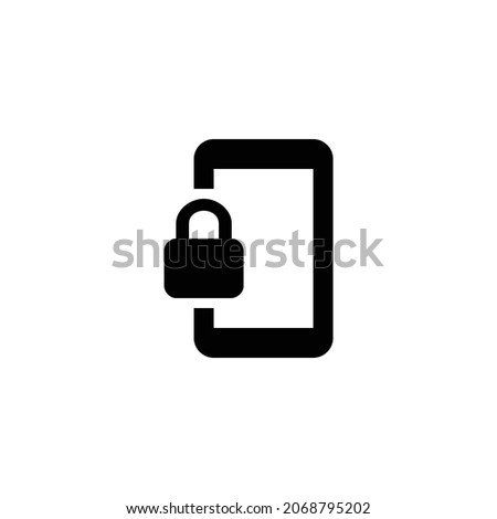 phonelink lock Icon. Flat style design isolated on white background. Vector illustration
