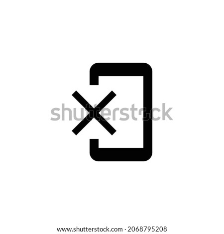 phonelink erase Icon. Flat style design isolated on white background. Vector illustration