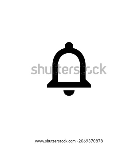notifications none Icon. Flat style design isolated on white background. Vector illustration
