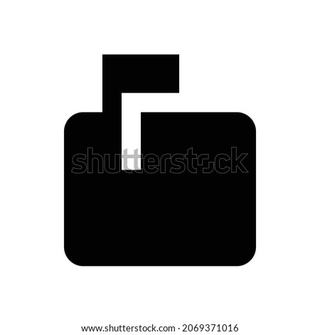 markunread mailbox Icon. Flat style design isolated on white background. Vector illustration