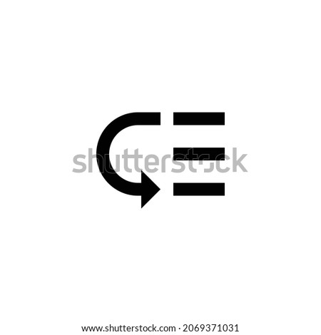 low priority Icon. Flat style design isolated on white background. Vector illustration