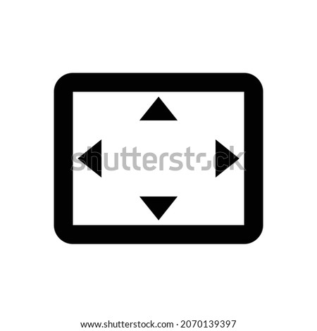 settings overscan Icon. Flat style design isolated on white background. Vector illustration