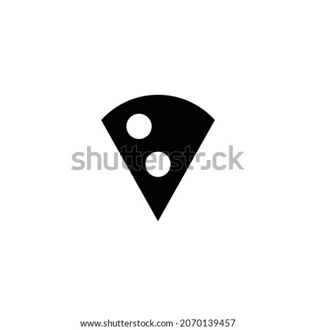 local pizza Icon. Flat style design isolated on white background. Vector illustration
