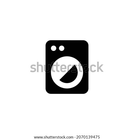 local laundry service Icon. Flat style design isolated on white background. Vector illustration