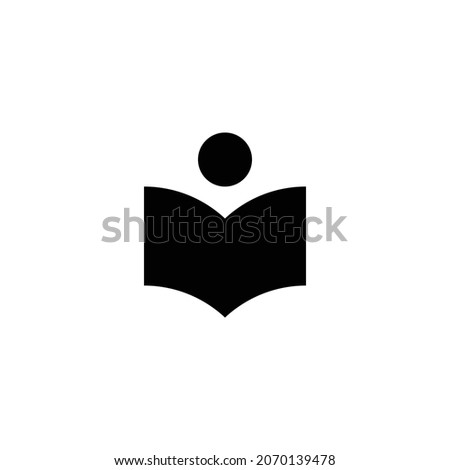 local library Icon. Flat style design isolated on white background. Vector illustration
