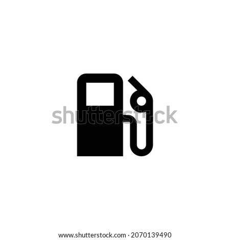 local gas station Icon. Flat style design isolated on white background. Vector illustration