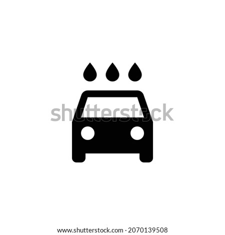 local car wash Icon. Flat style design isolated on white background. Vector illustration