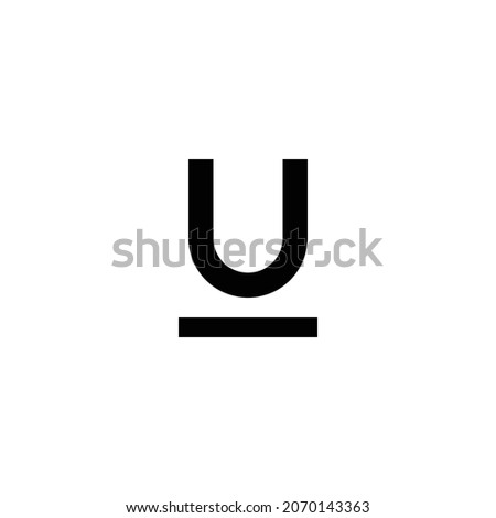 format underlined Icon. Flat style design isolated on white background. Vector illustration