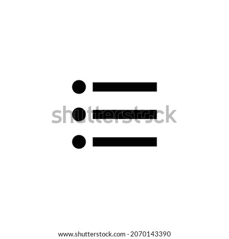 format list bulleted Icon. Flat style design isolated on white background. Vector illustration