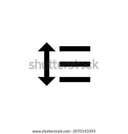 format line spacing Icon. Flat style design isolated on white background. Vector illustration