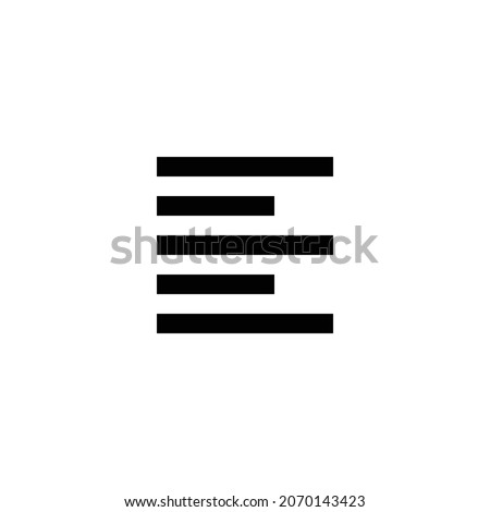 format align left Icon. Flat style design isolated on white background. Vector illustration