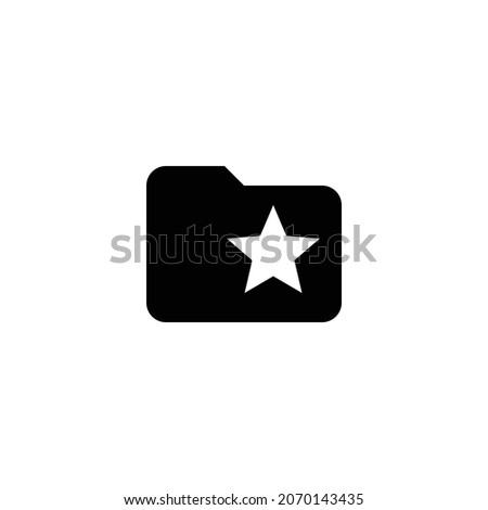 folder special Icon. Flat style design isolated on white background. Vector illustration