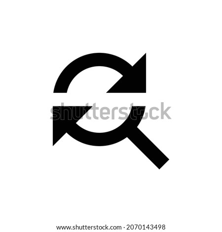 find replace Icon. Flat style design isolated on white background. Vector illustration