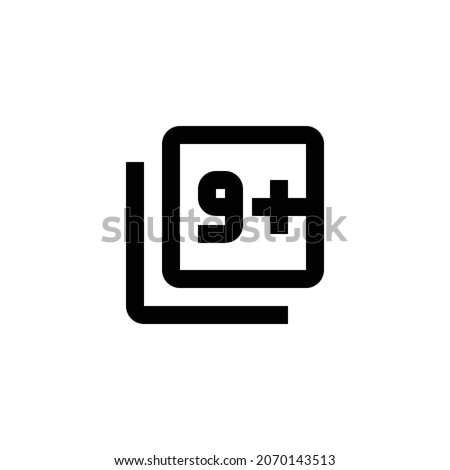 filter 9 plus Icon. Flat style design isolated on white background. Vector illustration